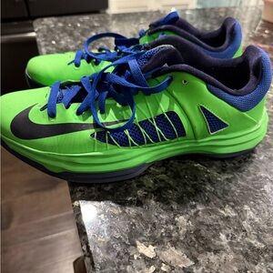 Nike Neon Green and Blue Athletic Shoes